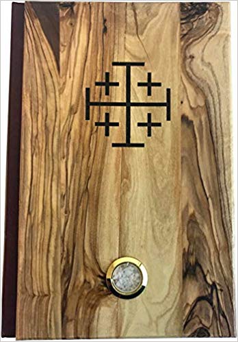Holy Land Market Olive Wood covered Millennium Bible with 'Jerusalem Stones' ~ Red-Letter King James Version of The Old and The New Testament