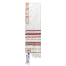 Holy Land Market Messianic Christian Shawl/Tallit - The Messiah Tallit - Medium Size (72 x 32 Inches) - Red