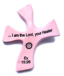 Resin Healing Cross - complete with Prayers and Certificate (4.5 x 3.6 In) – sits in hand perfectly. Healing Cross Trademark