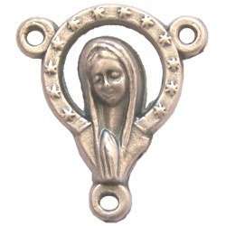 Sagrado Corazón con María - Centro - Estaño (1.6 cm-0.6")