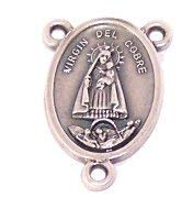 Our Lady of Charity of El Cobre Rosary triangle - Pewter (2.5cm - 1 inches)