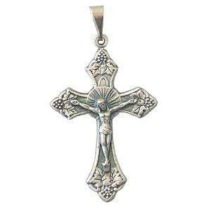 Crucifijo de vid - Estaño (3.5 cm o 1.4") - pequeño