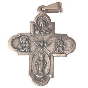 Holy Spirit Cross - Pewter (2.3x2.6cm-0.9x1")