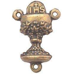 Copa de Comunión y Hostia - Centro de Eucaristía - bronce (1.8 cm-0.7")