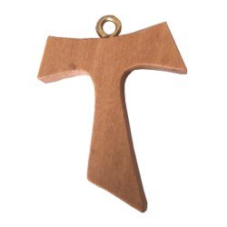 Tau olive wood Cross