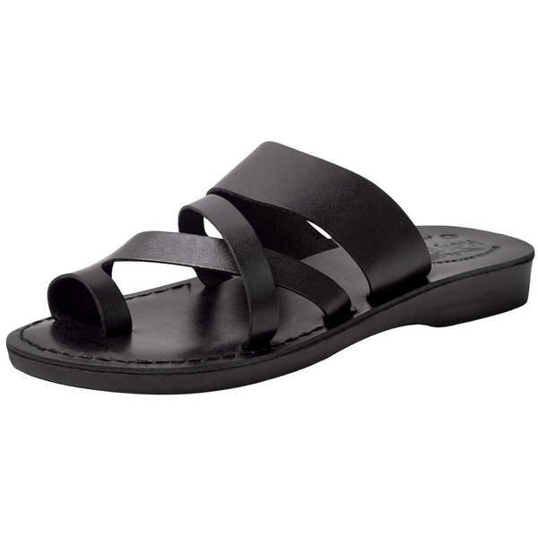 LION OF JUDAH MARKET Biblical Jesus Sandals - Genuine Leather, Unisex, Traditional Style (Black/Brown/Sand)