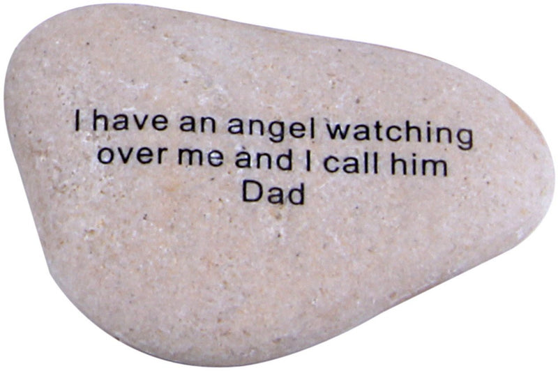 Holy Land Market - I have an angel watching ... Extra Large Engraved Natural Stones from the Holy Land : 4 - 5 Inches