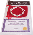 MEDJUGORJE - Chaplet - Bracelet from Apparation hill stones directly from MEDUGORJE. - White thread
