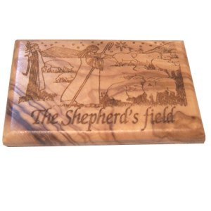 The Shepherd's field Magnet - Olive wood (6x4 cm or 2.4x1.6")