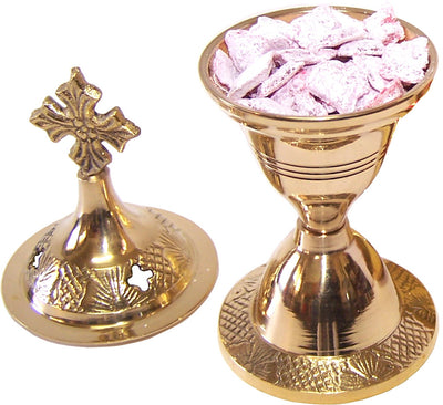 Holy Land Market Heavy Brass Incense Burner (4.8 Inches) - Small with Incense Set or kit