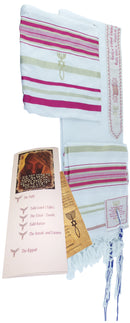 Holy Land Market Womens Messianic Shawl/Tallit - The Messiah Tallit Pink/Gold