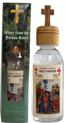 Jordan River Holy Water Holy Sepulchre Jerusalem with Extra Olive Wood with Cross Cover - Scented