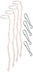 Holy Land Market Pants/Jeans/Tallit Katan 100% Wool Tzitzits (Set of Four) Off-White Thread - Tassels with Hanging Hooks