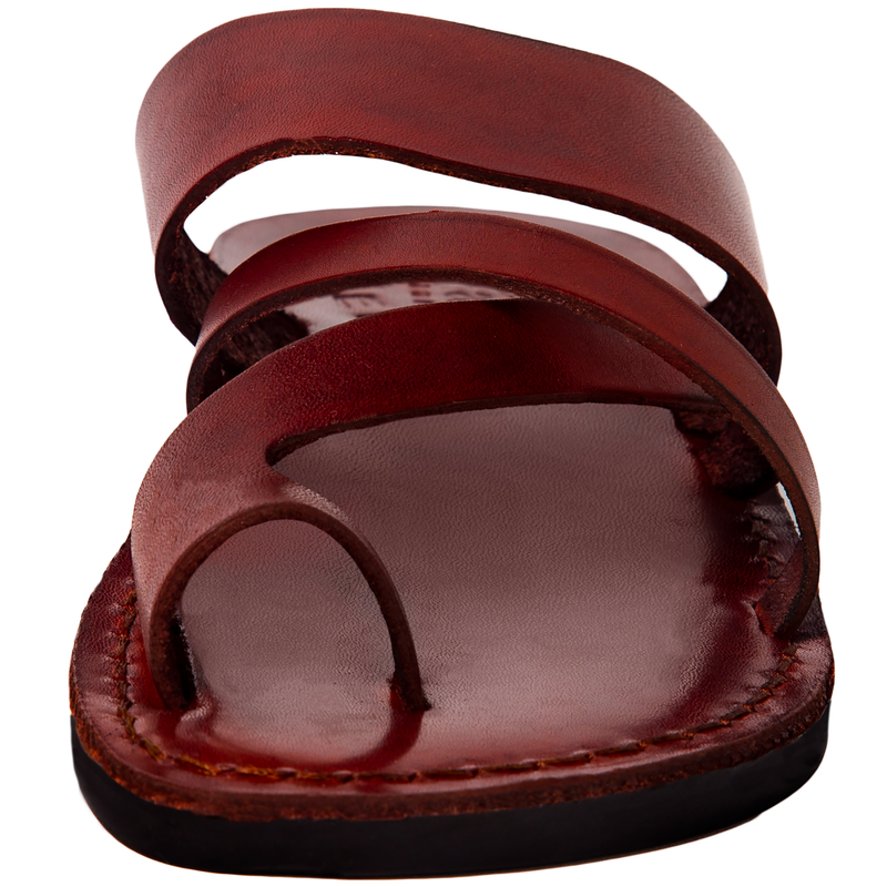Holy Land Market Unisex Adults/Children Genuine Leather Biblical Sandals/Flip Flops/Slides/Slippers (Jesus - Yashua) Shepherd's Field Style II
