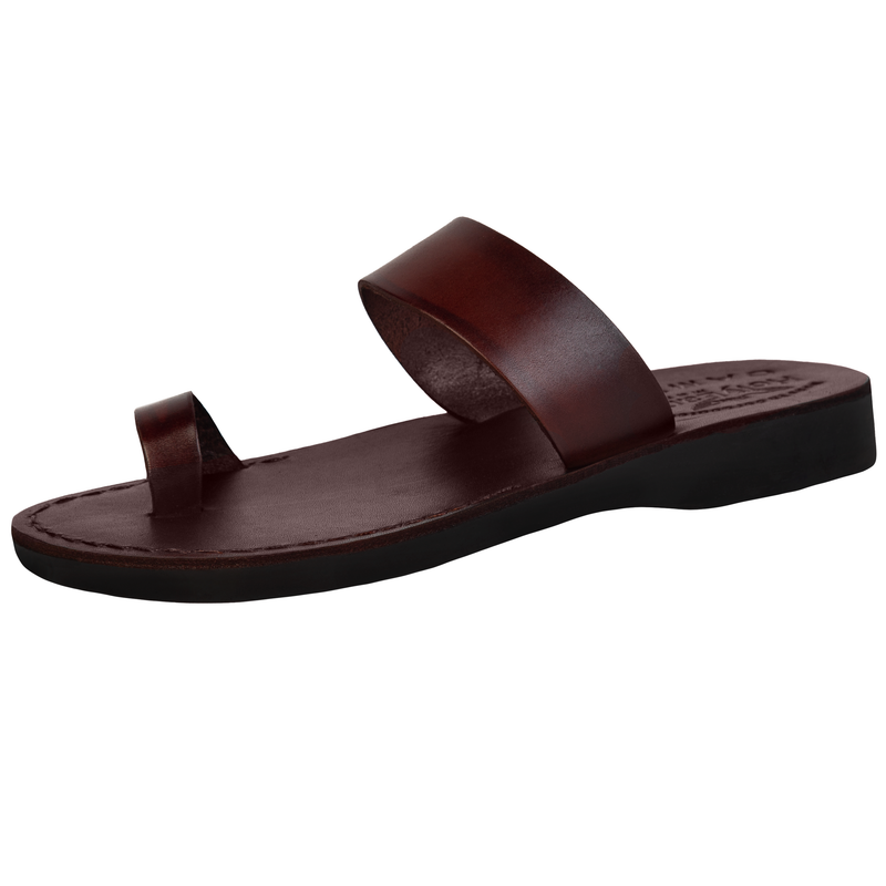 Holy Land Market Unisex Adults/Children Genuine Leather Biblical Sandals/Flip Flops/Slides/Slippers (Jesus - Yashua) Finger Style