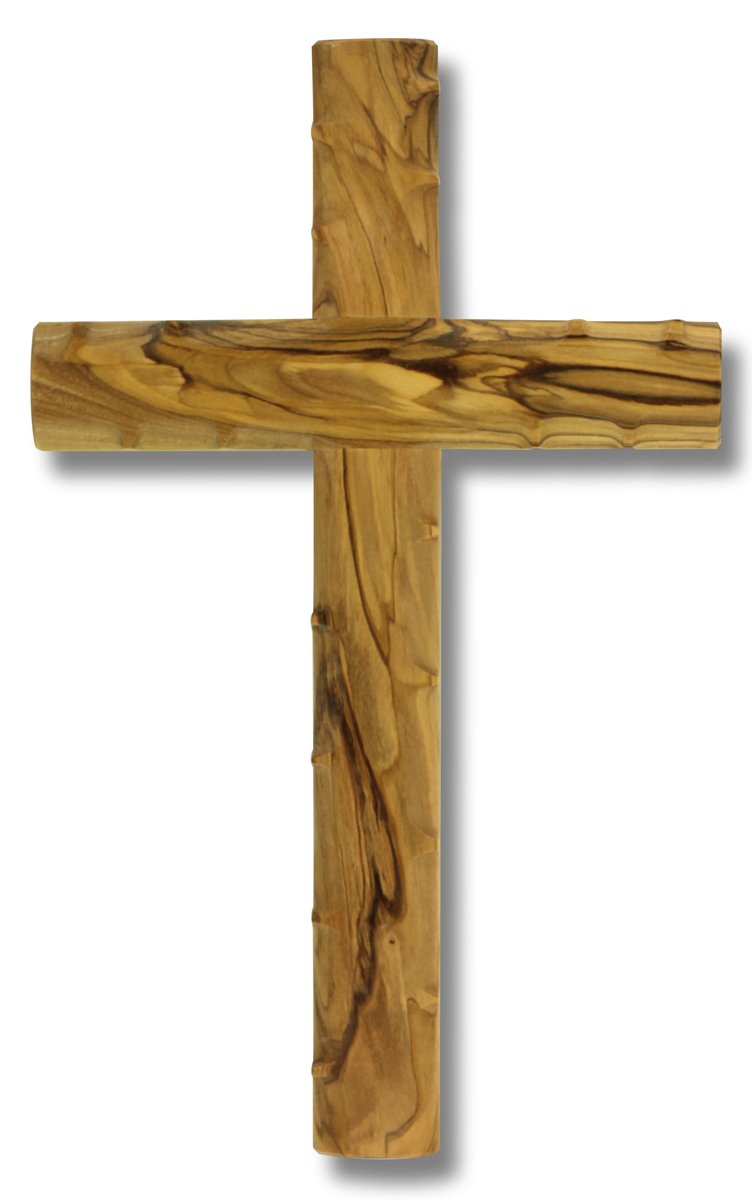 Genuine Bethlehem Olive Wood Knotted Wall Cross 10-1/4"