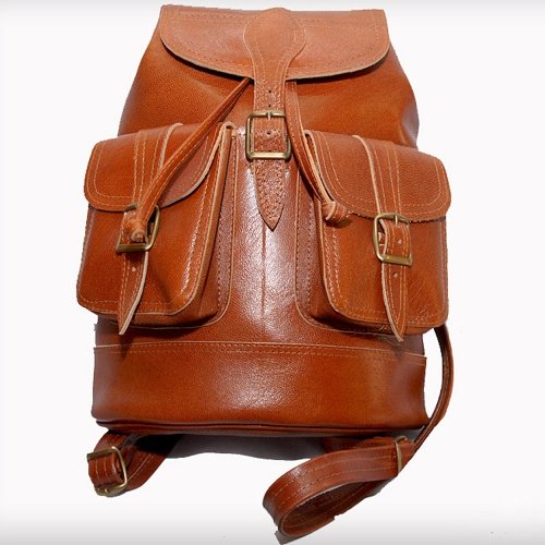 Holy Land Market Leather Back Bag - Large (40 cm OR 16 inches)