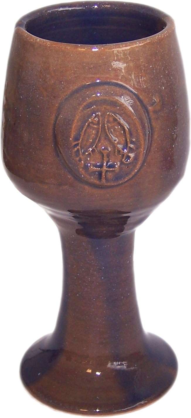 Holy Land Market Terra Cotta Biblical Wine Goblet Communion Chalice