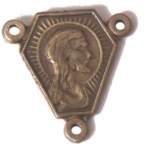 Jesus - Mary center piece - Bronze (1.3 cm-0.5" )