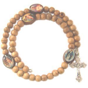 Olive Wood Chaplet Braclet- Oval Beads