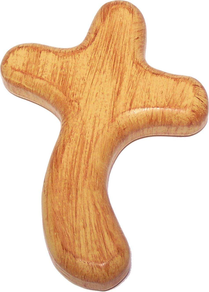 Cruz de resina con forma de mano perfecta del Mercado de Tierra Santa - Redonda y con forma de mano perfecta (4 x 2.75 pulgadas)