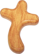 Holy Land Market Perfect Hand fit Resin Cross - Round and with Perfect Hand Shape fit (4 x 2.75 Inches)