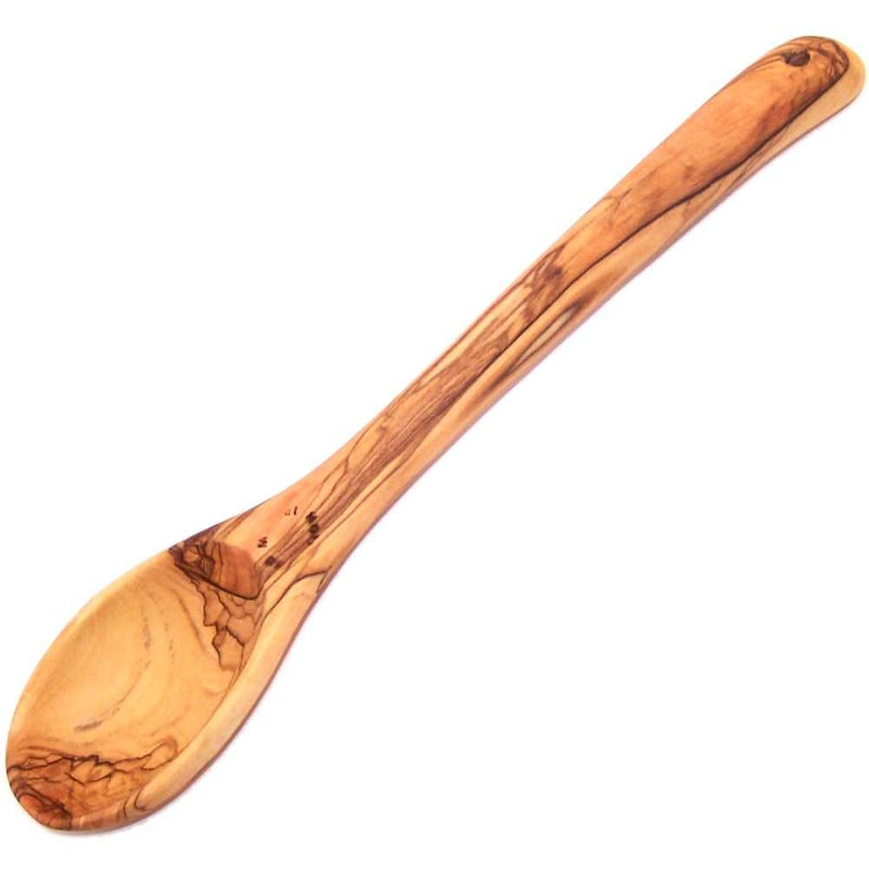 Cuchara/servidor grande de madera de olivo tallada a mano - (12.5 pulgadas) - Marca registrada de Asfour Outlet