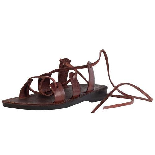Sandalias/Deslizadores de cuero/ante de Jesús Bíblico para hombres/mujeres del Mercado de Tierra Santa (Estilo V)