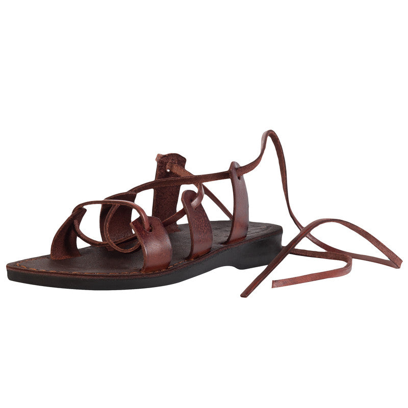 Holy Land Market Unisex Adults/Children Genuine Leather Biblical Sandals/Flip Flops/Slides/Slippers  (Jesus) Suede V