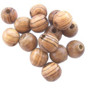 20mm Large smooth Beads (500 beads) - Bethlehem Olive wood