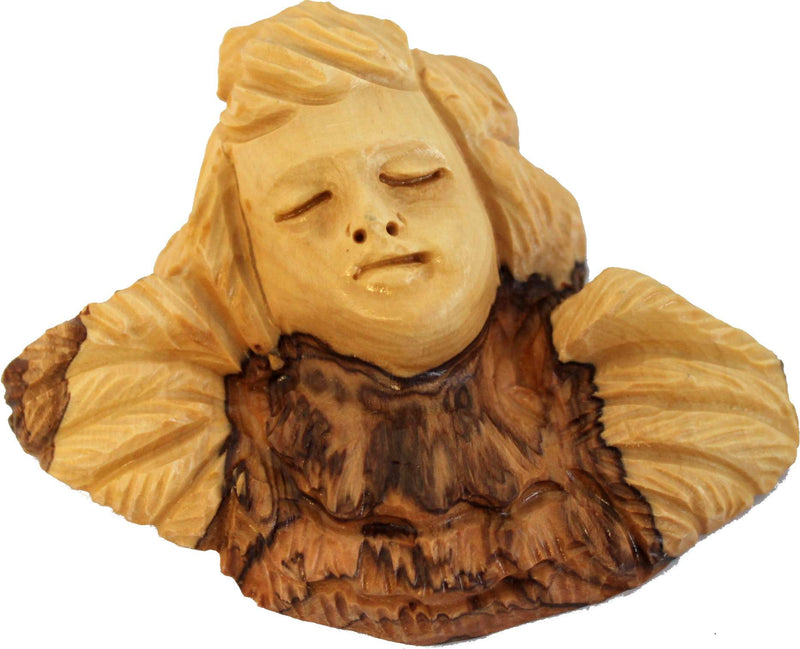 Ángel - Madera de olivo (10x8.5x4.5 cm) - Ángel de Navidad