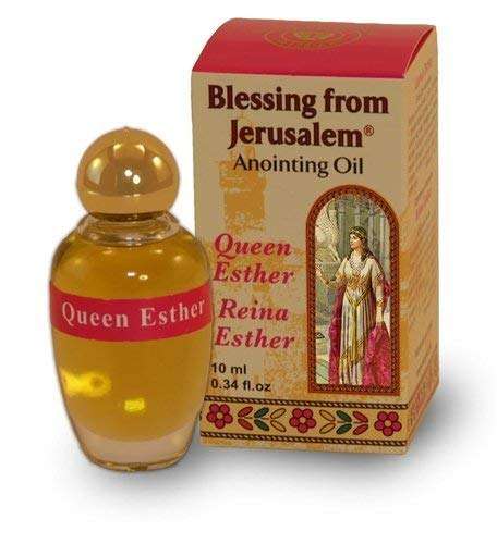 Aceite de unción con especias bíblicas de Jerusalén 0.34oz (10ml) (Reina Esther)