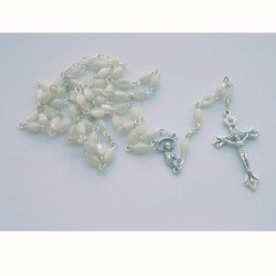 M.O.P. Rosary Handcrafted from Mother of Pearl (56 cm or 22")