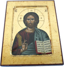 Holy Land Market Jesus Christ Pantocrator Icon with Sheets of Gold (Lithography)