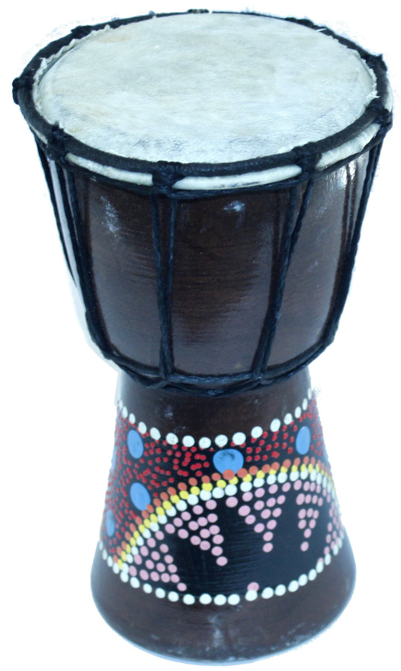 Djembe or Jembe Drum With colored dots from Jerusalem - Small (19cm or 7.5 Inches high) by Holy Land Market