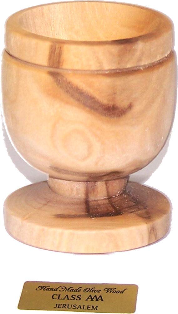 Holy Land Market Olive Wood Small Chalice or Goblet/Wine or Communion Church Cup