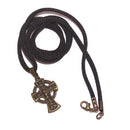 Celtic / Russian Crucifix bronze tone necklace - design based on Fedorov designer - 60cm strap with clasp