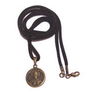 Saint Nickolas bronze tone medal necklace - design based on Fedorov designer - 60cm strap with clasp