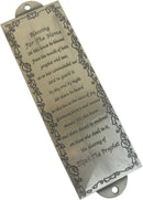 Holy Land Market Shema Metal Blessing Mezuzah with Scroll