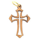 Fleur-de-lis Cross Olive wood Laser (8cm or 3.15" long )