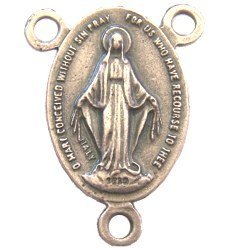 Sacred Heart - Our Lady of Grace Center - Pewter (2 cm-0.8")