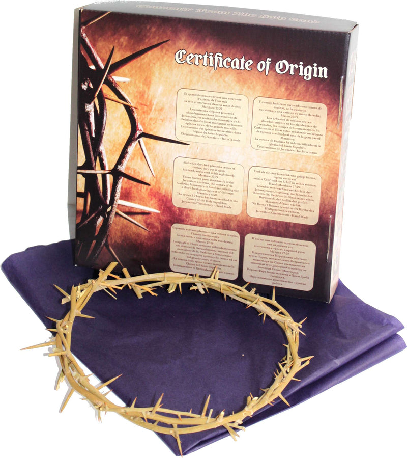Corona de espinas / Corona de espinas auténtica de Tierra Santa - en caja de regalo