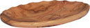 Hand Carved Olive Wood Oval Bowl / Plate (8 x 4 Inches) - Asfour Outlet Trademark