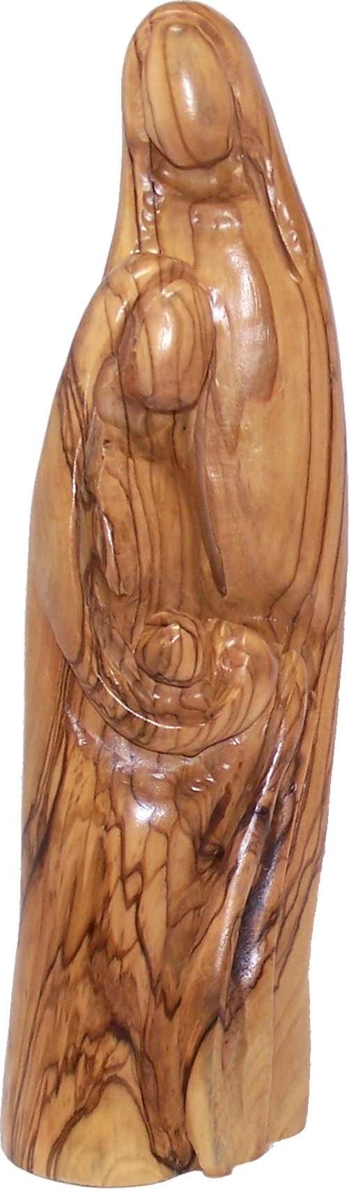 Estatua de la Sagrada Familia de madera de olivo del Mercado de Tierra Santa (9.6 pulgadas)