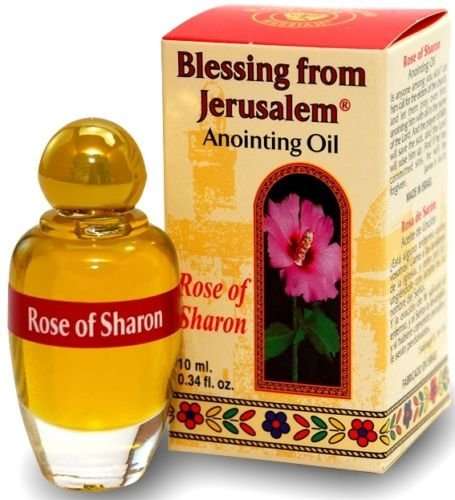 Aceite de unción de Jerusalén Rosa de Saron 0.4 fl.oz (12ml) de la Tierra de la Biblia
