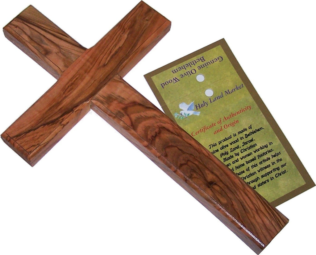 Olive Wood Life Cross 4 inches (Item #1077) - iHolyLandCrafts