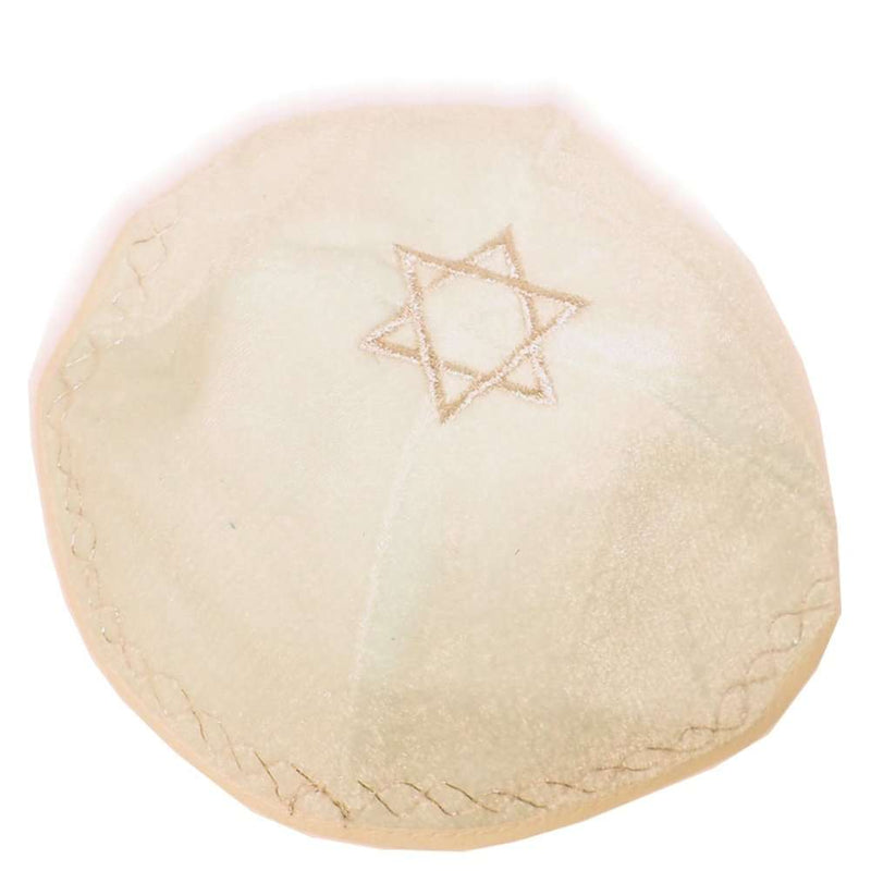 Kippah with Star of David-Beige Color