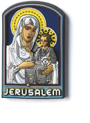 Blessed Mother Mary and Child - 3D colorful magnet - Madonna and Child or Panagia magnet