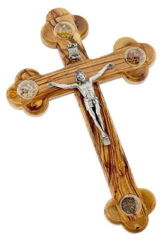 14 Stations Olive Wood Crucifix - 18cm OR 7 Inches