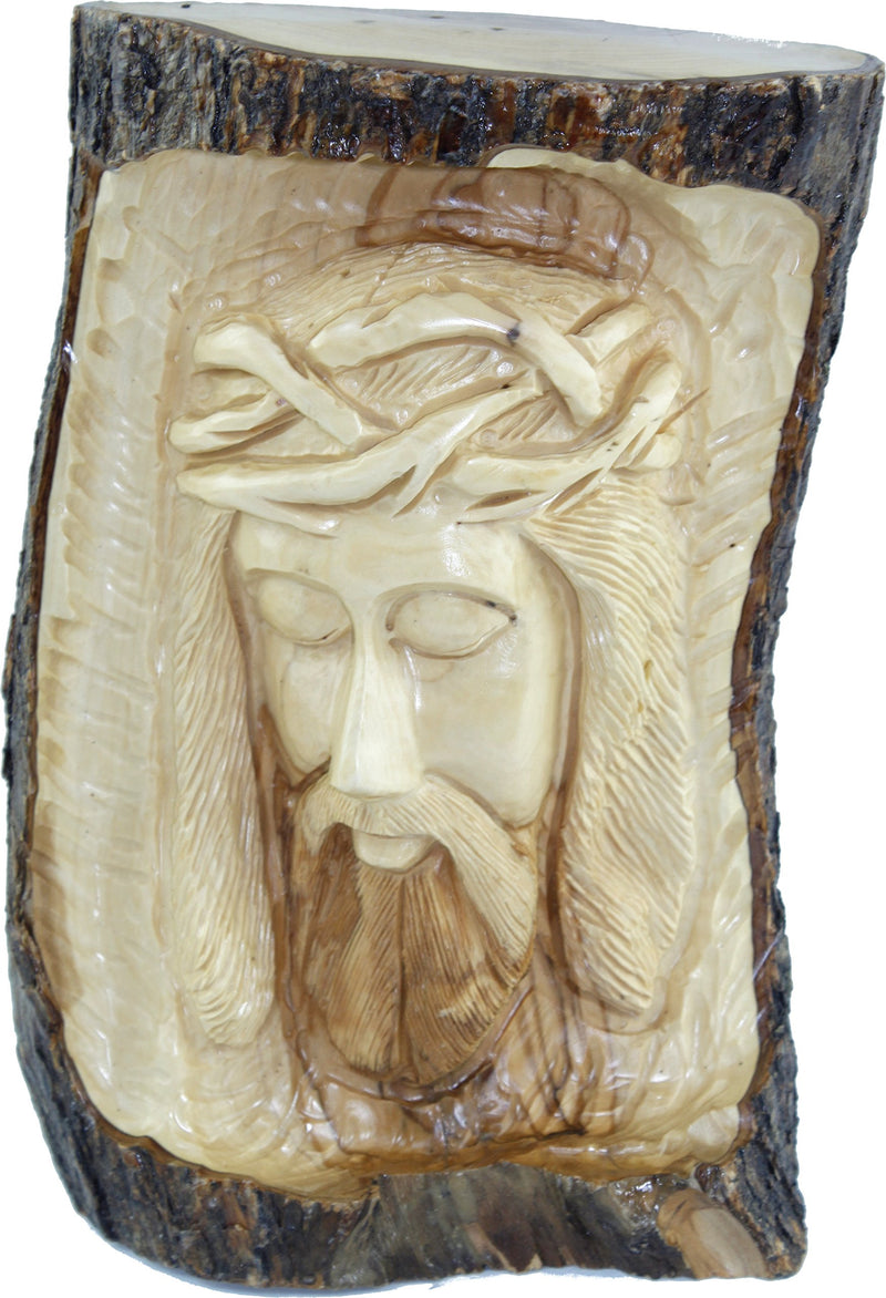 Agony of our Lord and Savior Jesus Christ carved in olive wood trunk ( 24 x 15 cm or 9.6 x 6 Inches )